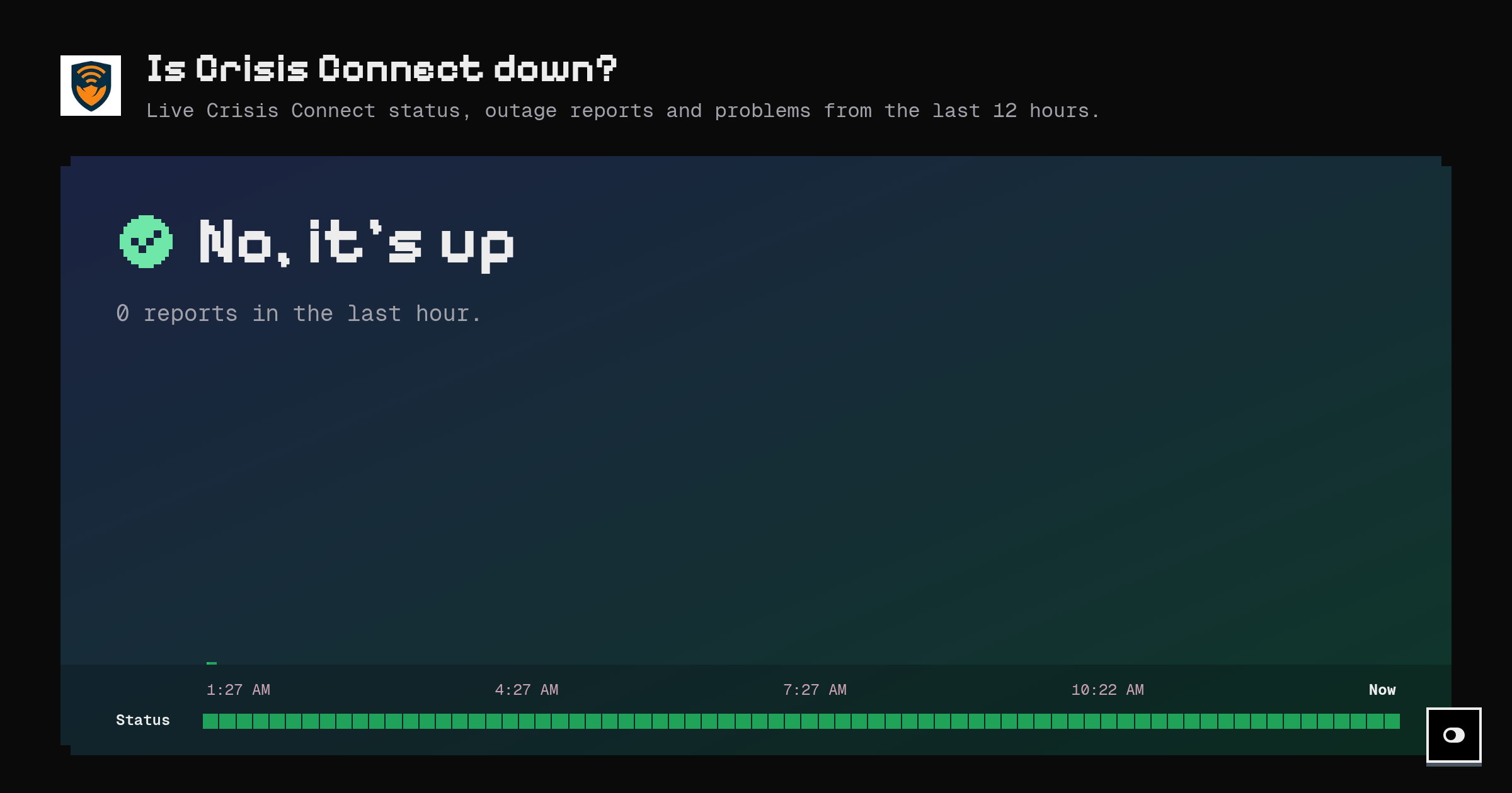Is Crisis Connect down? Live status and outage reports