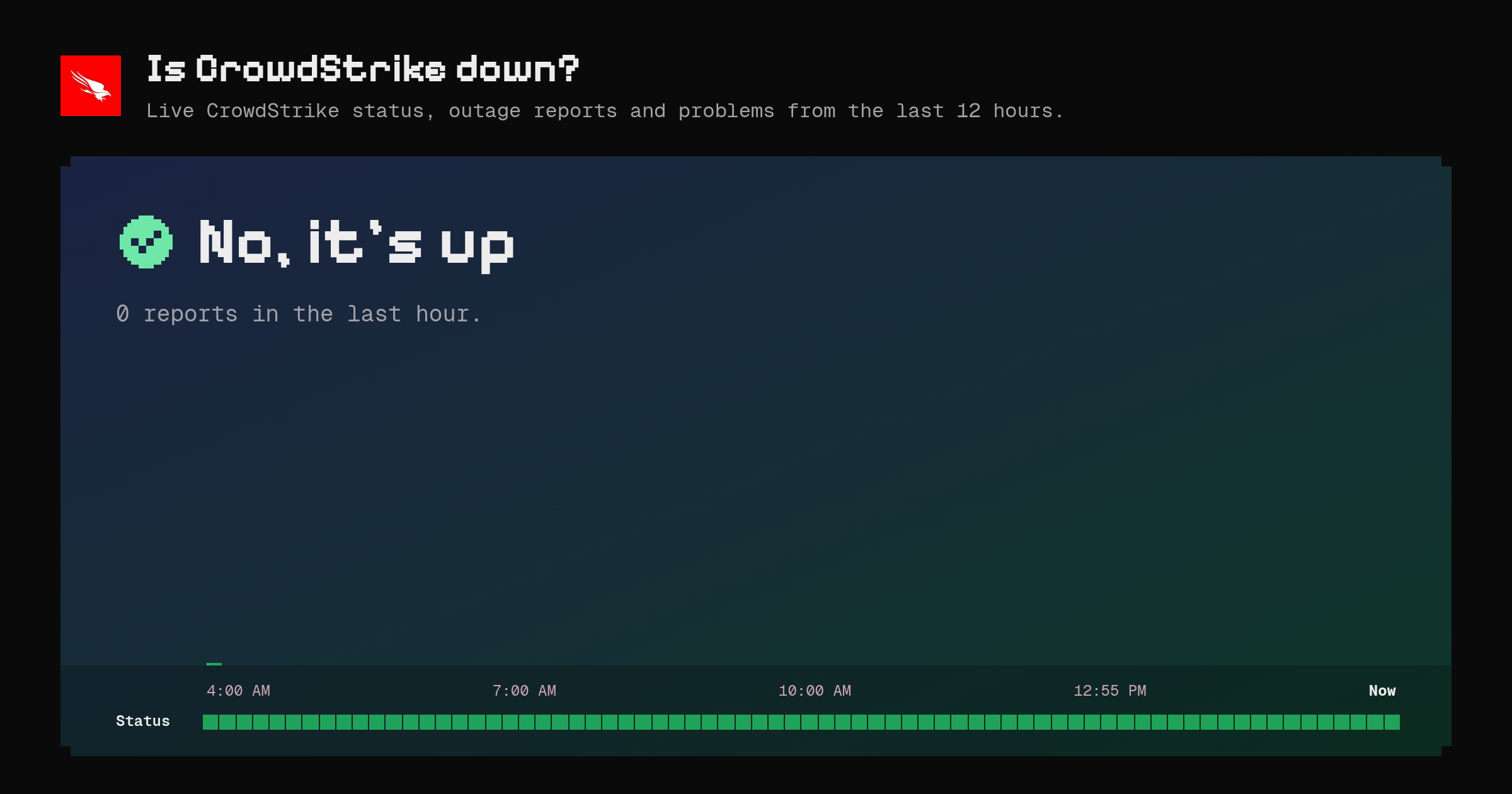 Is CrowdStrike down? · now/crowdstrike.com – Instatus Now
