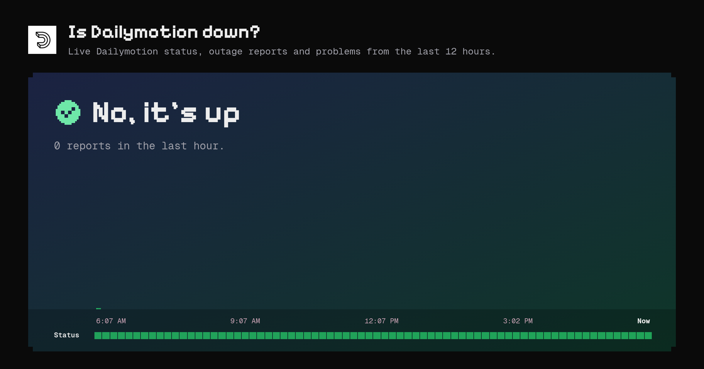 Is Dailymotion down? · now/dailymotion.com – Instatus Now
