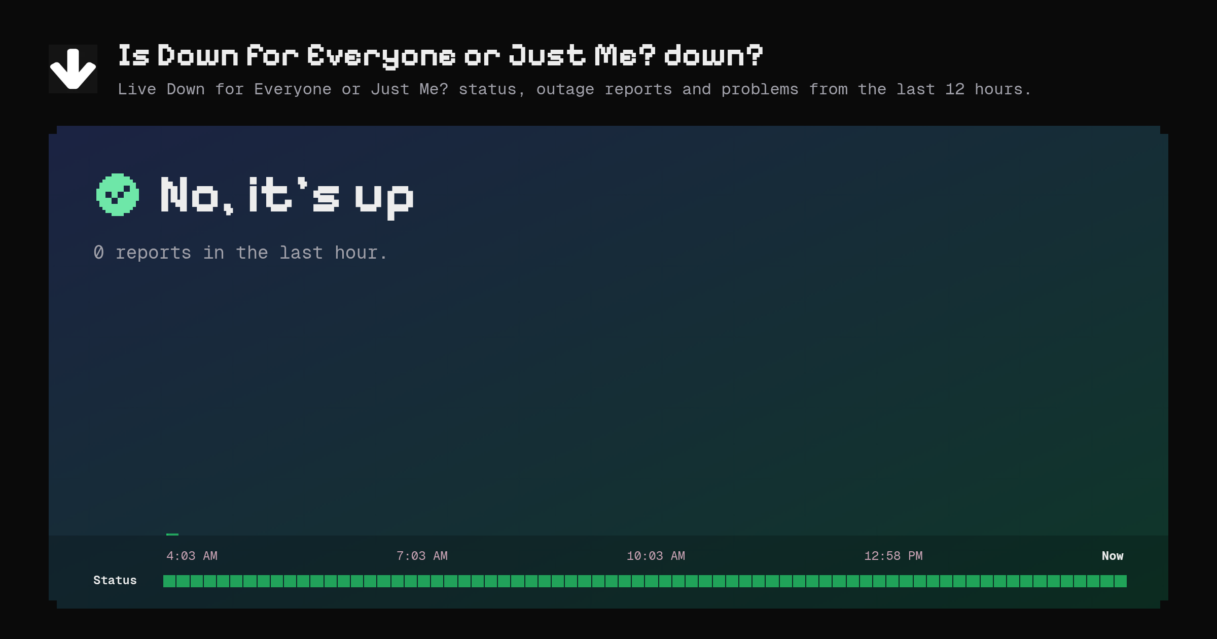 Is Down for Everyone or Just Me? down? Live status and outage reports