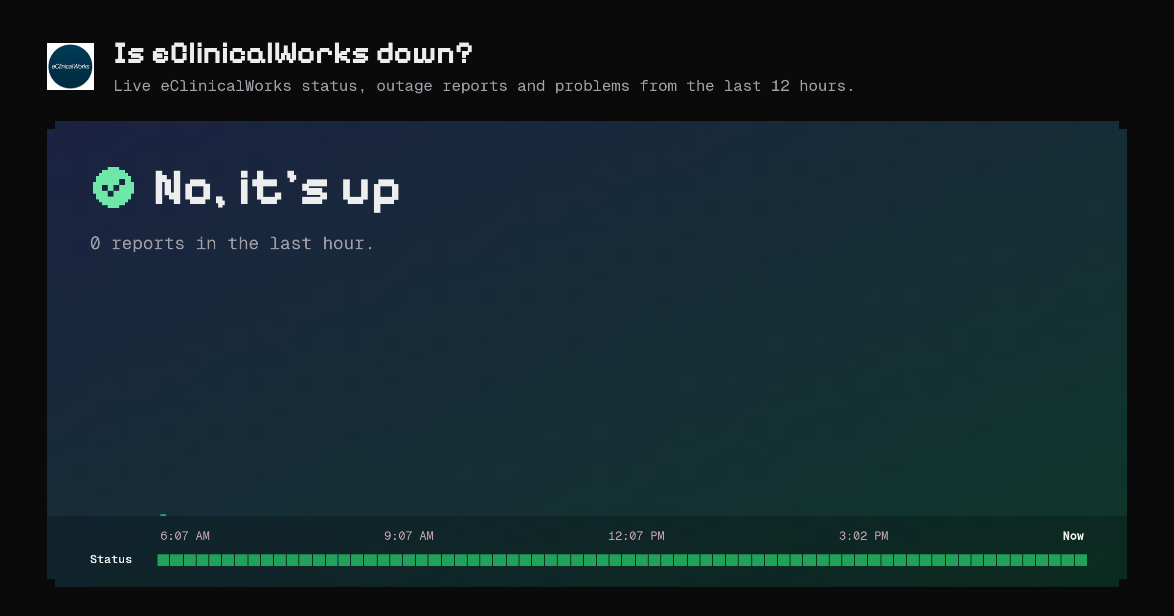 Is eClinicalWorks down? · now/eclinicalworks.com – Instatus Now