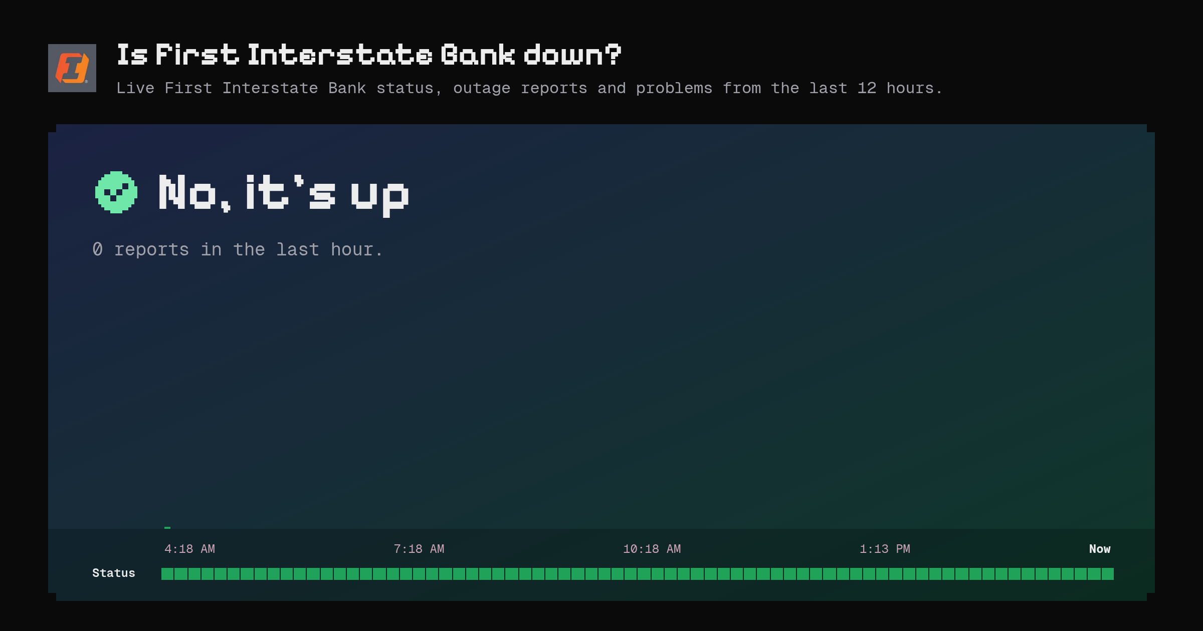 Is First Interstate Bank down? Live status and outage reports