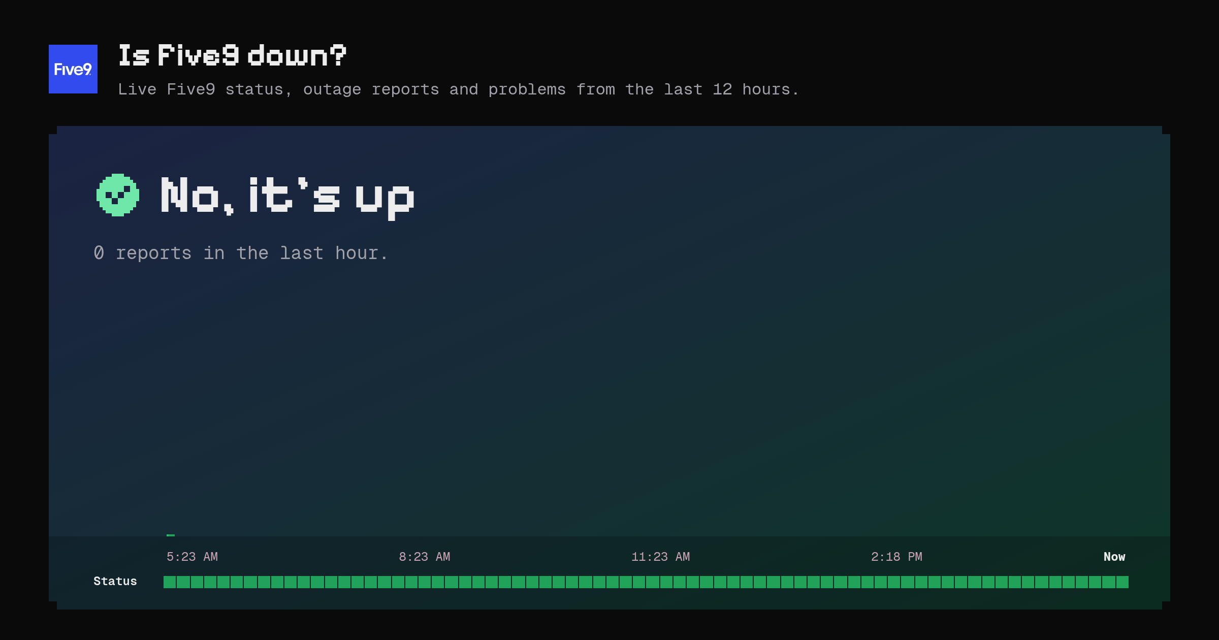 Is Five9 down? · now/five9.com – Instatus Now