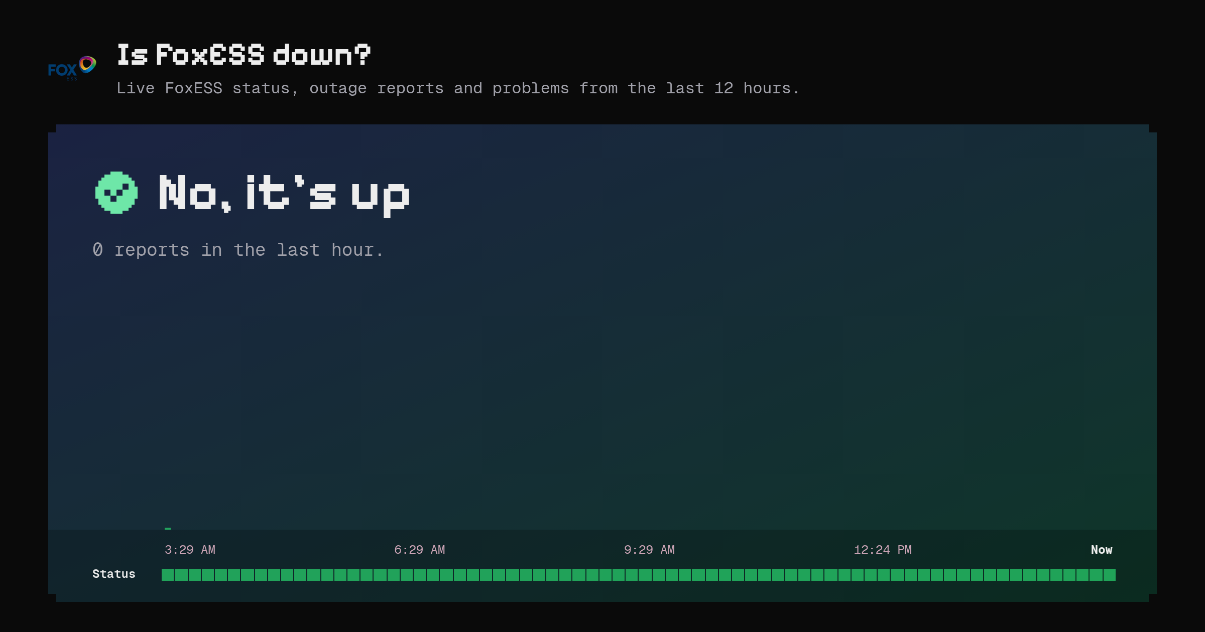 Is FoxESS down? Live status and outage reports