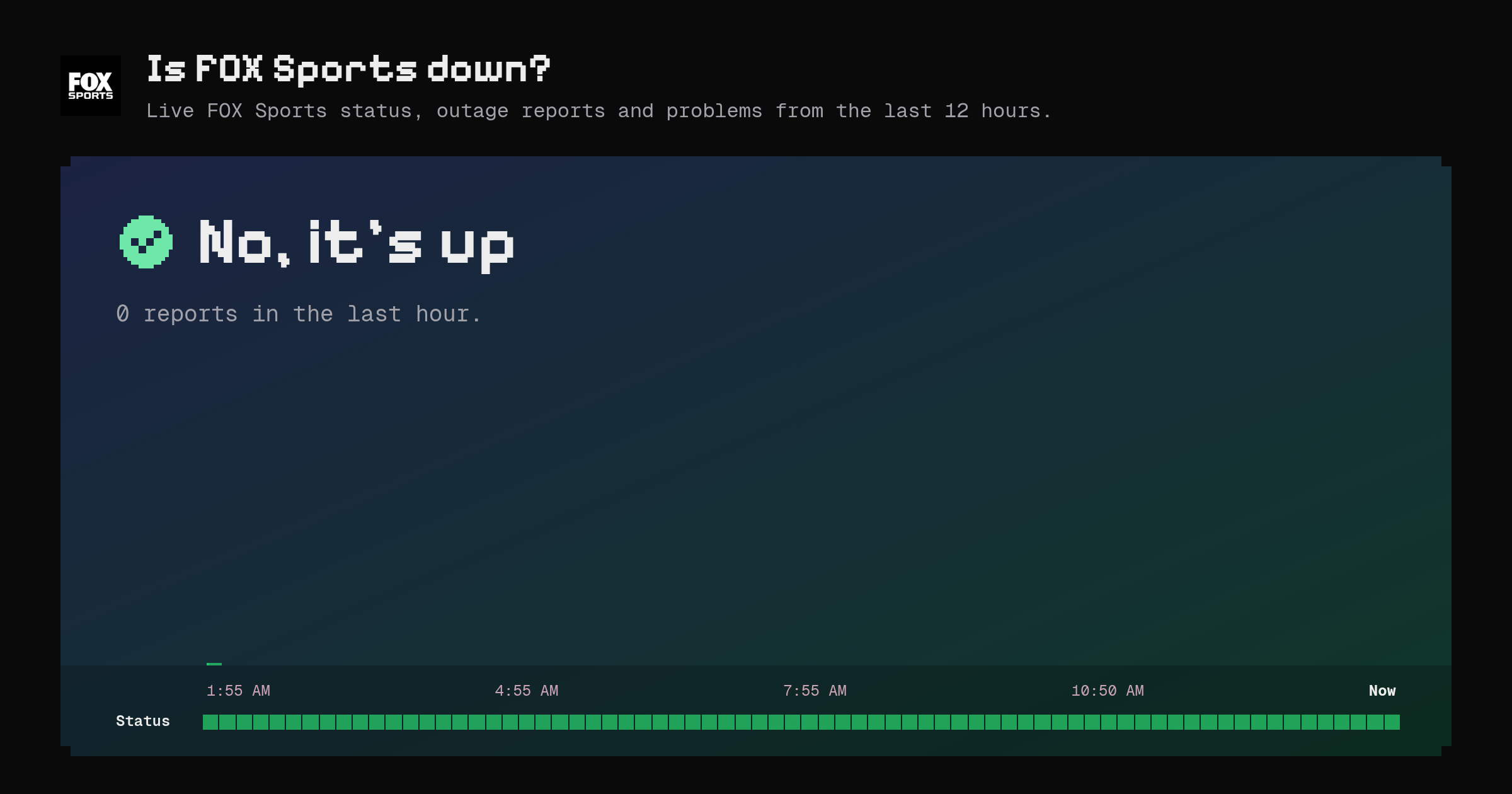 Is FOX Sports down? · now/foxsports.com – Instatus Now