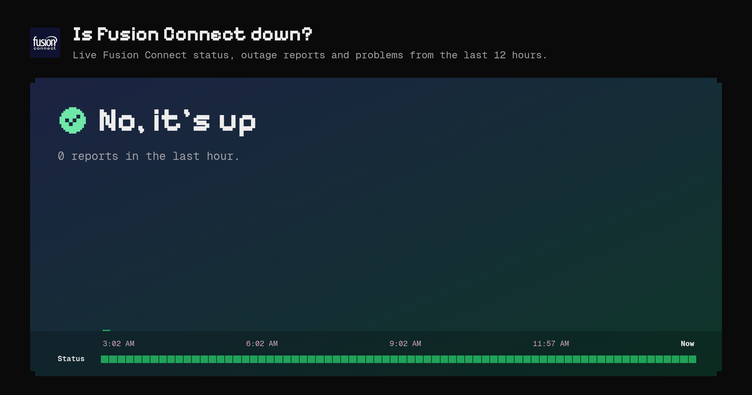 Is Fusion Connect down? Live status and outage reports