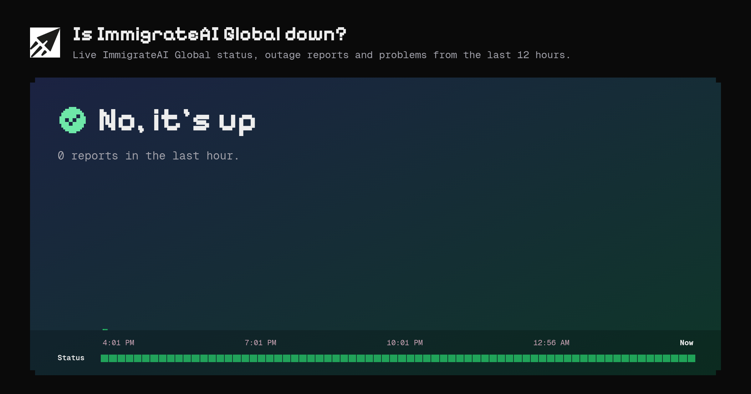 Is ImmigrateAI Global down? Live status and outage reports