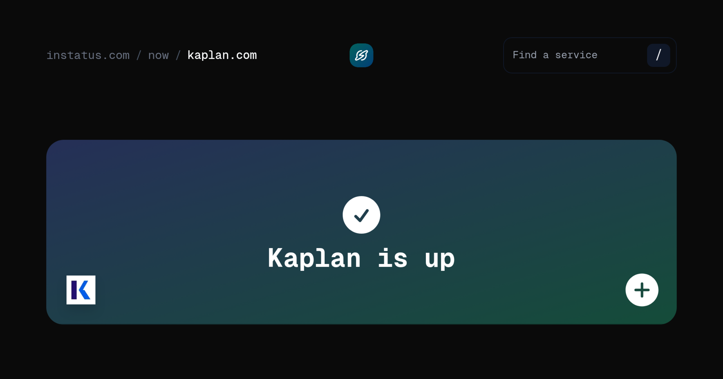 Is Kaplan down? · now/kaplan.com – Instatus Now