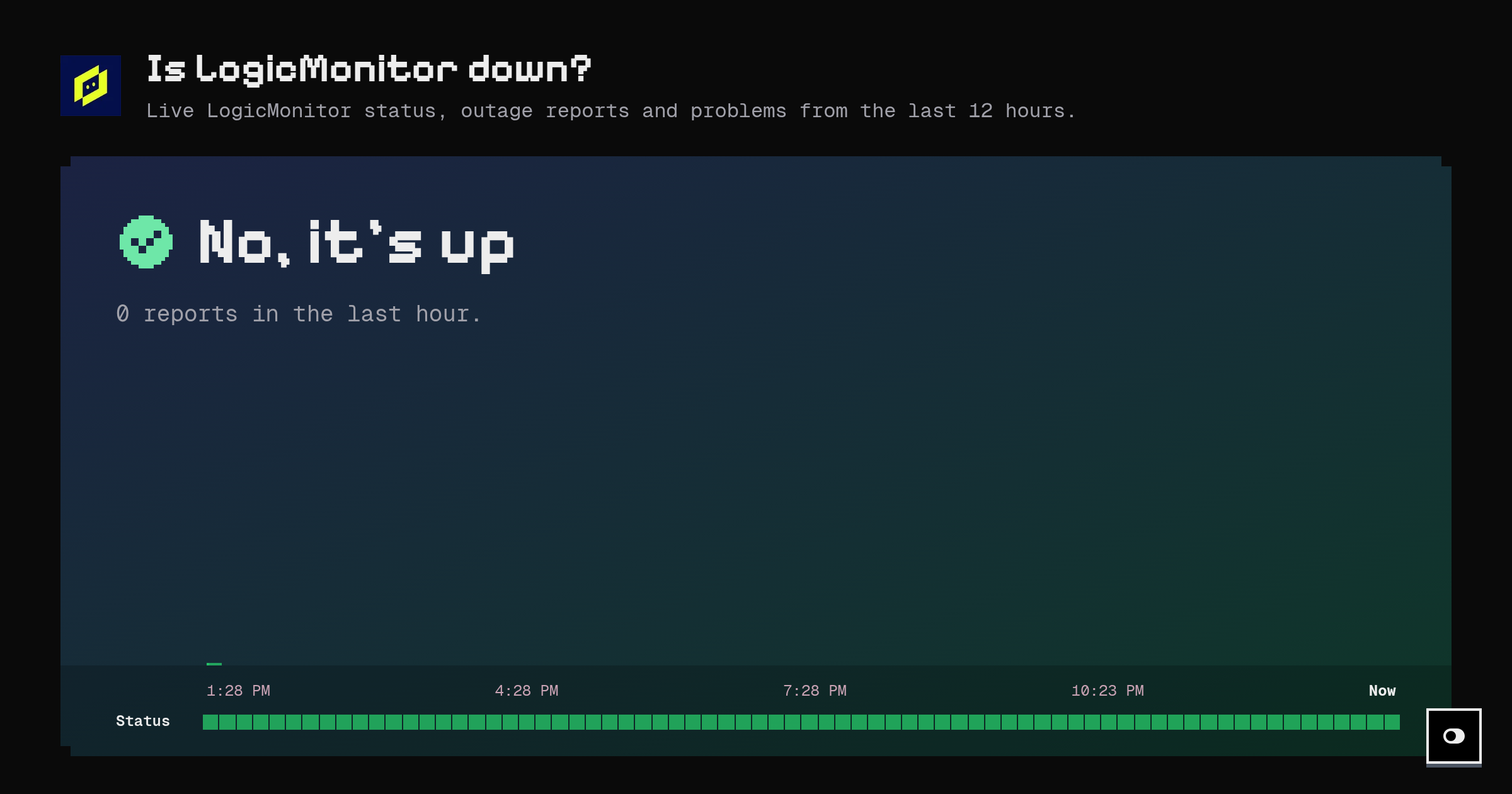 Is LogicMonitor down? Live status and outage reports