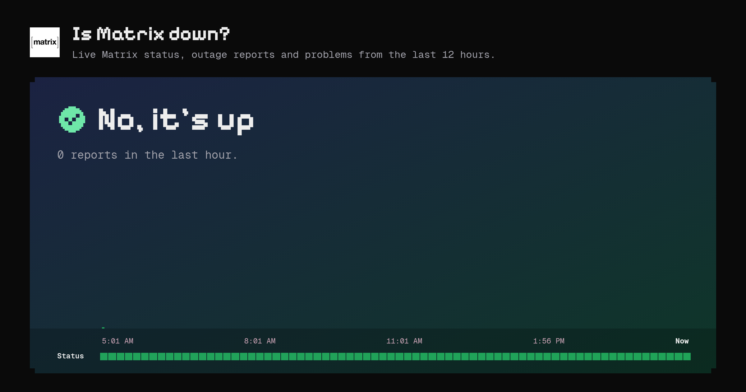Is Matrix down? Live status and outage reports