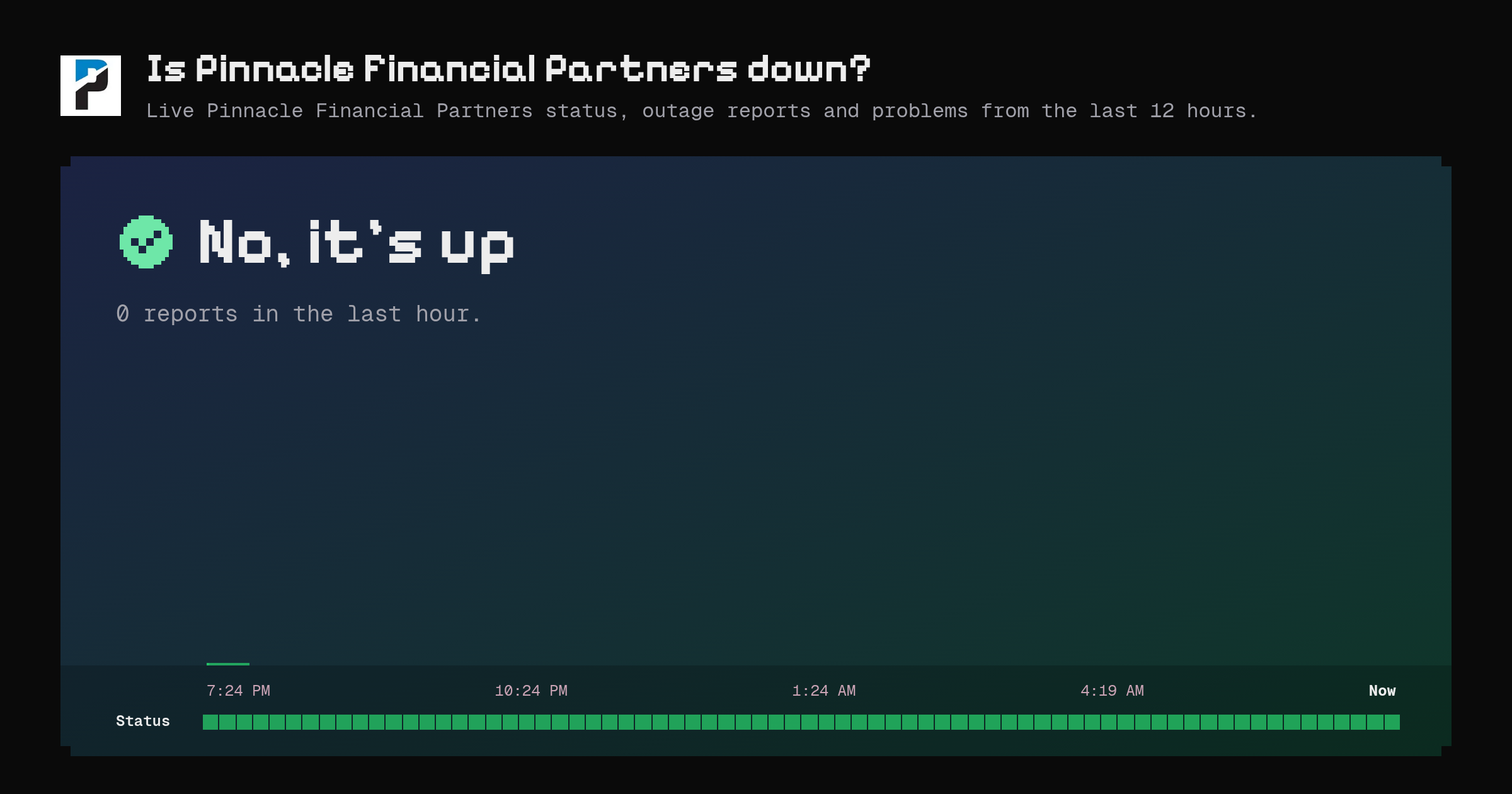 Is Pinnacle Financial Partners down? Live status and outage reports