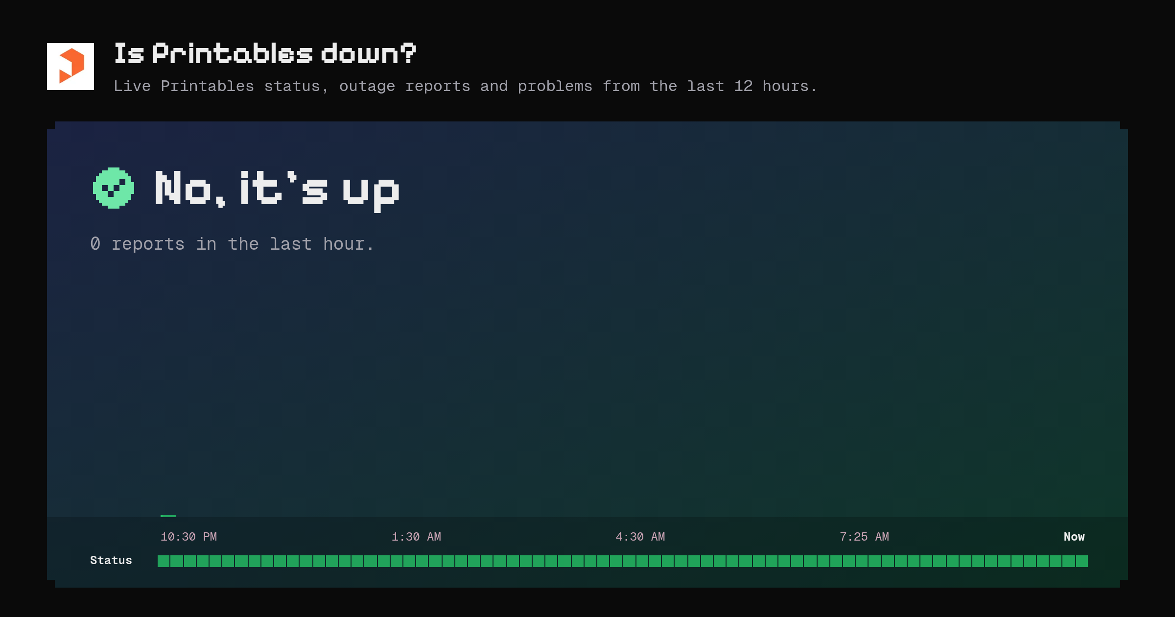 Is Printables down? · now/printables.com – Instatus Now