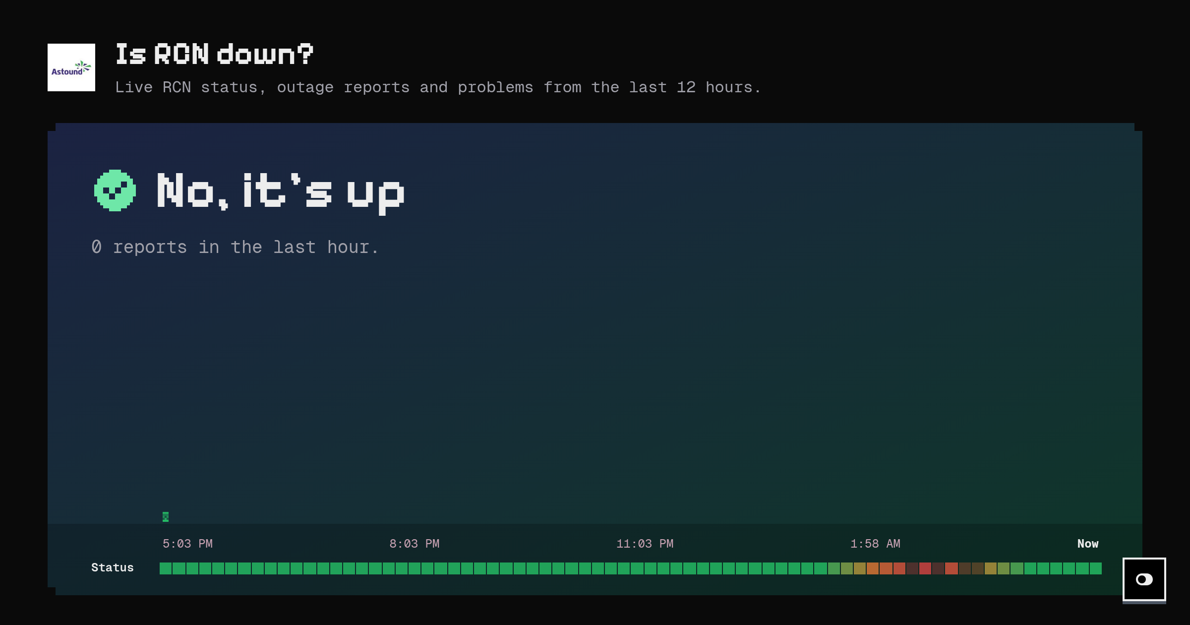 Is RCN down? · now/rcn.com – Instatus Now