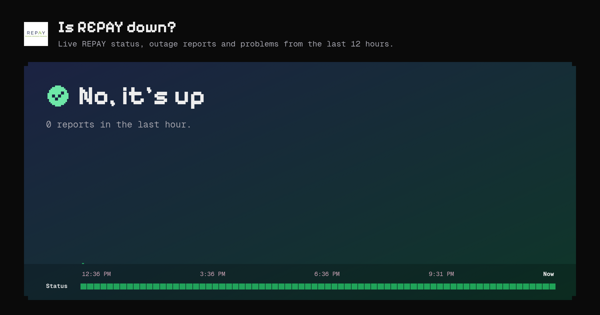 Is REPAY down? Live status and outage reports