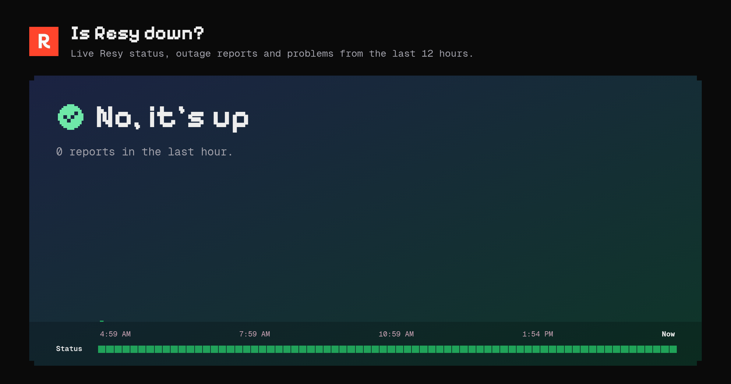 Is Resy down? · now/resy.com – Instatus Now