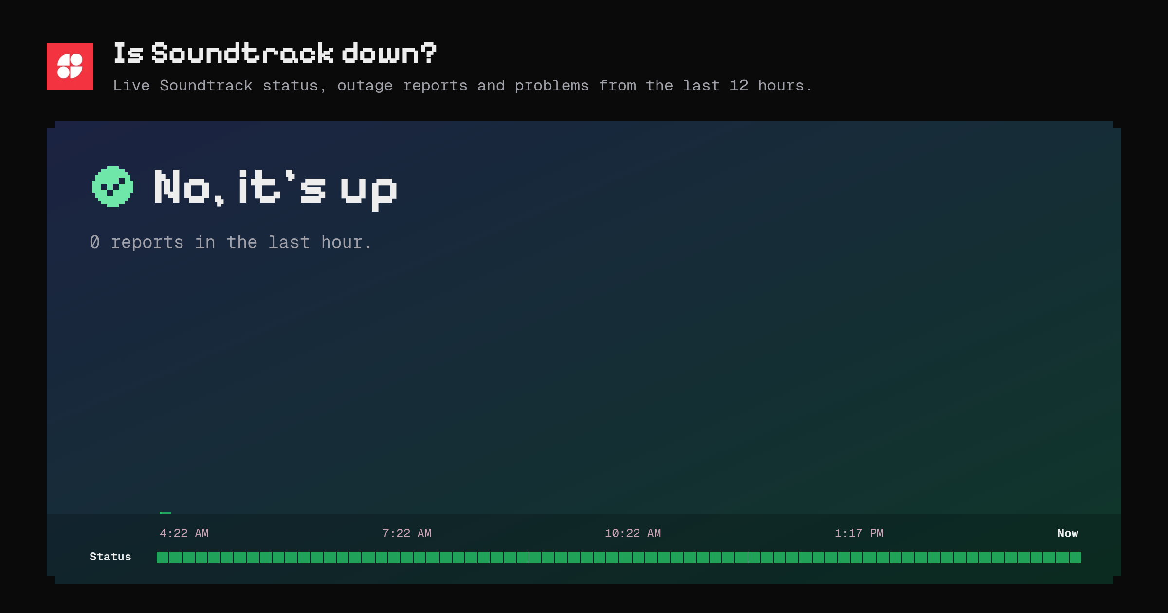 Is Soundtrack down? Live status and outage reports