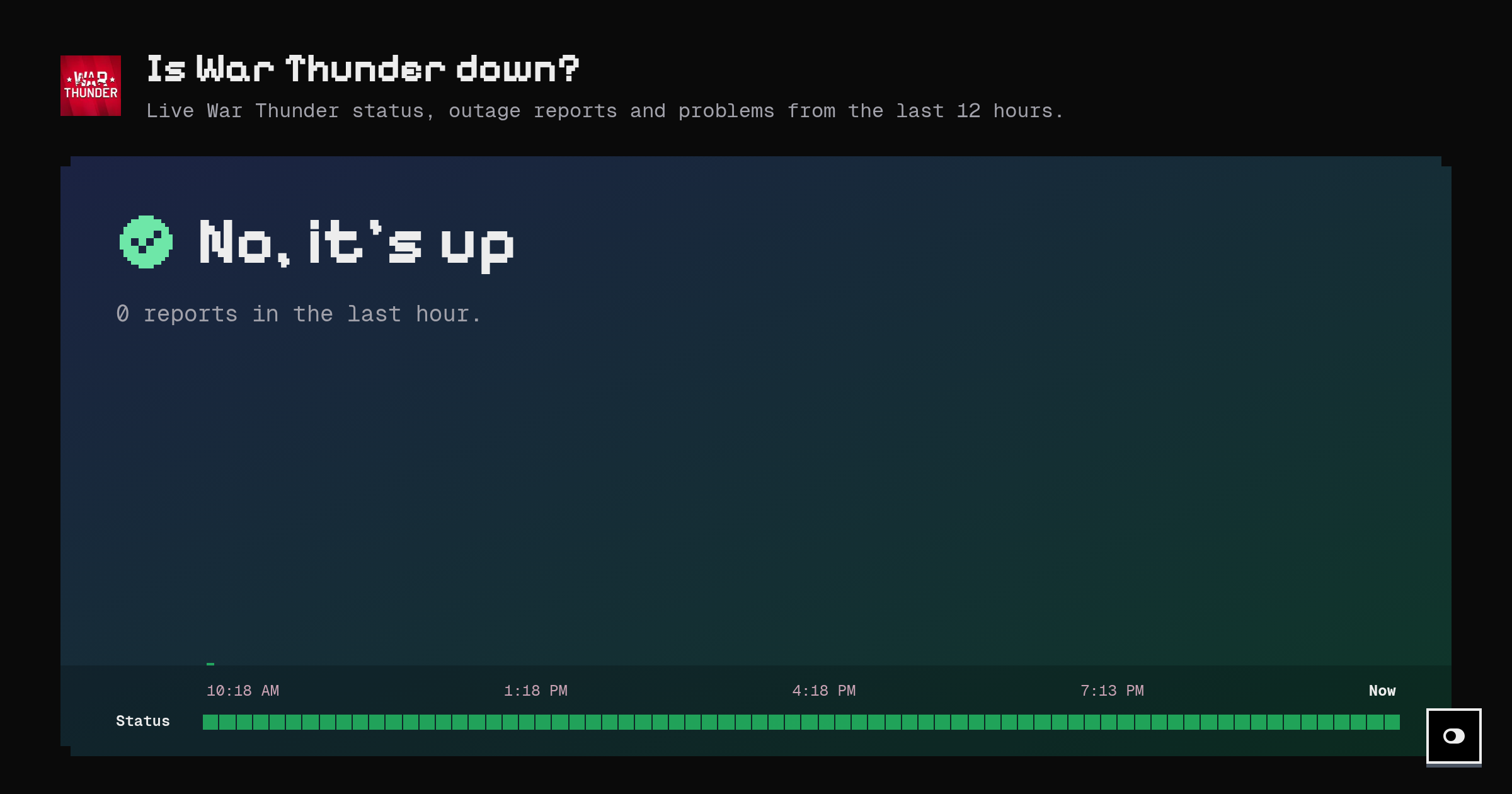 Is War Thunder down? · now/warthunder.com – Instatus Now