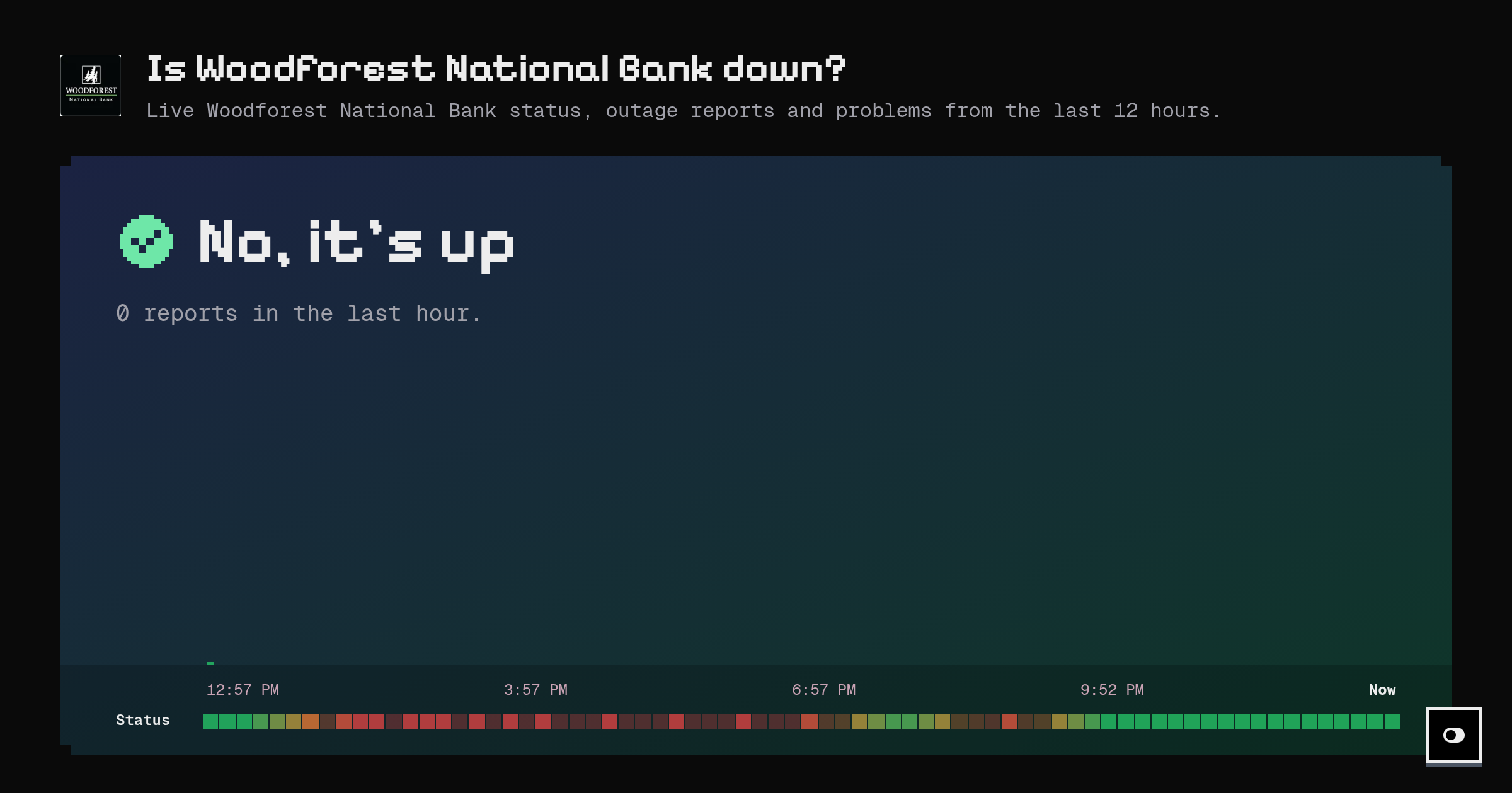 Is Woodforest National Bank down? Live status and outage reports